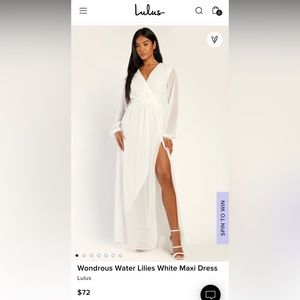 Lulus white maxi dress